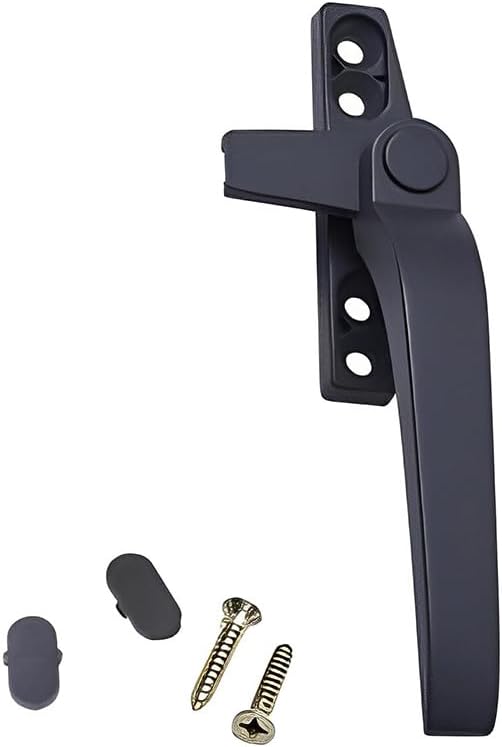 Window Handle, Home Hardware Aluminum Alloy Lever Casement Living Room Handily Install Multicolored White Rustproof Window Handles(Right Dark Gray)