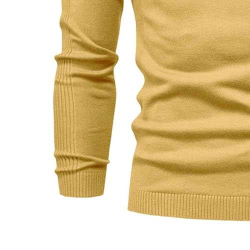 Men's Casual Turtleneck Knitted Half Neck Pullover Thermal Sweater Lightweight Knitted Solid Sweaters3
