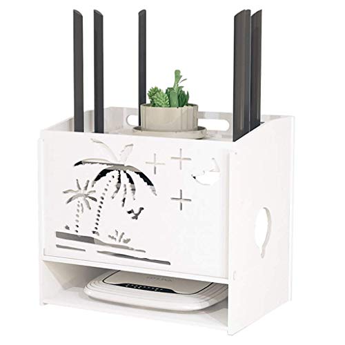 Schwimmende Regale Aufbewahrungsbox für WLAN-Router, Kabel-Netzstecker Aufbewahrungsbox für Kabel Set-Top-Box Regal Aufbewahrungsbox für Router