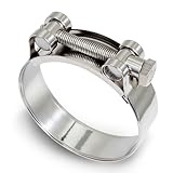 KINETOX Auspuffschelle 64-67mm Schlauchschellen Edelstahl 2 Stück Gelenkbolzenschelle Heavy Duty Rohrschellen Quick Release Rohrverbinder Suspuffschelle Fit für Autos Motorrad Schiff Industrie