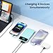 Portable Charger for iPhone,13800mAh Slim Power Bank with Built-in Cables & AC Wall Plug,All in One 4 Outputs USB C Fast Charging Battery Pack Travel Essential for iPhone 17/16/15/14,Android (Green)