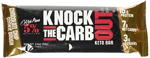 5% Nutrition Knock The Carb Out, Chocolate Chip Cookie Dought - 10 bars