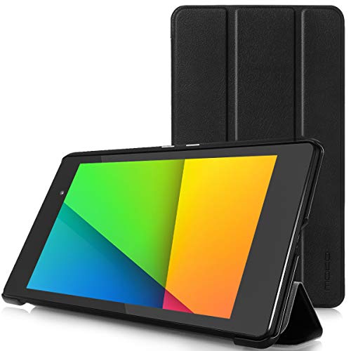 MoKo Case Compatible with Google Nexus 7 2013 FHD 2nd Gen - Ultra Slim Lightweight Smart-Shell Stand Cover Case with Auto Wake/Sleep Fit Google Nexus 2 7.0 Inch 2013 Gen. Android 4.3 Tablet, Black