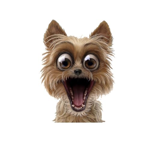 Autocollants 3D pour chiens, décoratifs et personnalisés pour voiture, imperméables en PVC et carton pour vitres