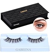 Gabeena Self-Adhesive False Eyelashes deliver a dramatic look with waterproof, reusable, and trim...