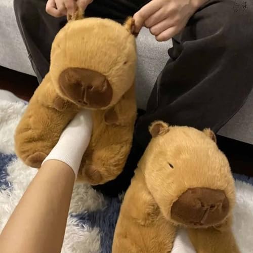 CLOUDEMO Capybara Plush Slippers, New Cute Capybara House Slippers for Indoor Outdoor3
