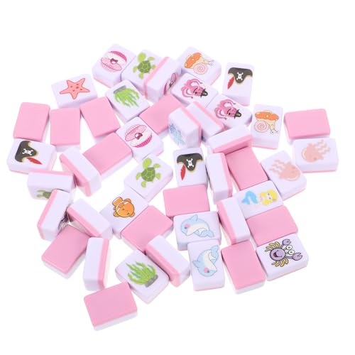 LIOOBO Ocean Animal Mahjong Tile Game, 48pcs Matching Blocks Set miniatura 1