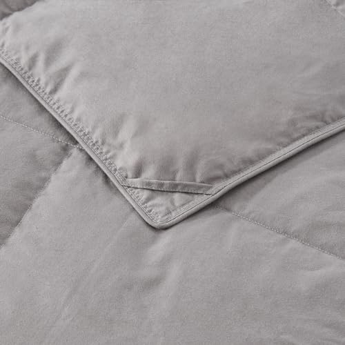 Image of Globon Summer Down Blanket Queen Size, Extra Lightweight Comforter /Duvet Insert for Hot Sleepers, Noiseless & Extra Soft,10 Ounce Fill Weight, Grey