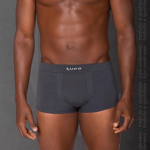 LUPO Cueca Sunga Micromodal e Poliamida Sem Costura Masculino Adulto, Grafite, M