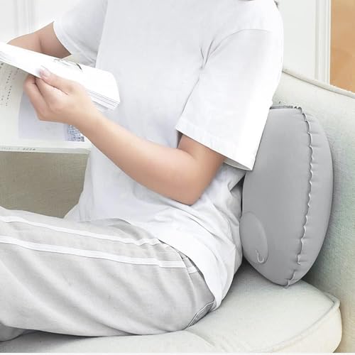 Image of Travel Inflatable Air Pillow, Ultralight Press-to-Inflate Neck Pillow with Ergonomic Head & Lumbar Support, Compact Camping Pillow for Backpacking, Airplane, Car & Home