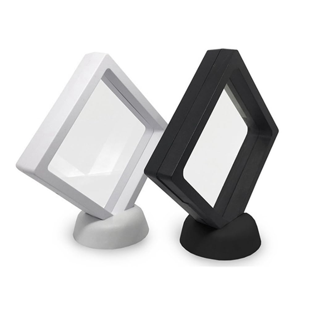 30 pezzi 3D Floating Coin Display Frame Stand Scatole di Immagazzinaggio per Gioielli Anello Orecchini Monete Medaglie Sfida Medaglia Titolare B Facile da Usare