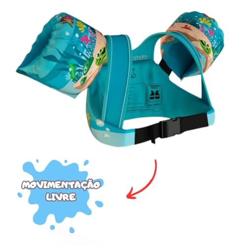 Boia Infantil Ajustável com Colete Salva Vidas Não Fura Tubarão Nash