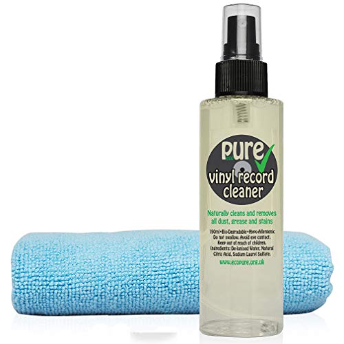 Kit de Limpieza Profesional para Discos de Vinilo LP de 150 ml de Pure Organics. (100% Sin Alcohol). Calidad Premium.