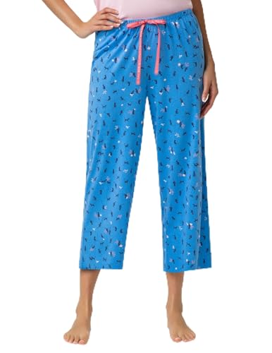 Image of HUE Women's Spring Pajama Separates Soft Whimsical Print Pjs with Flowers, Animals, Garden Themed Pjs, Cocktails