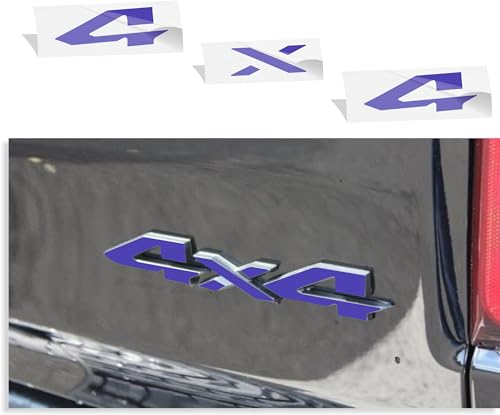Image of Reflective Concepts 4x4 Emblem Overlay Decal Sticker -Fits: 2019-2026 Ram, NOT for Classic - (Color: Purple)