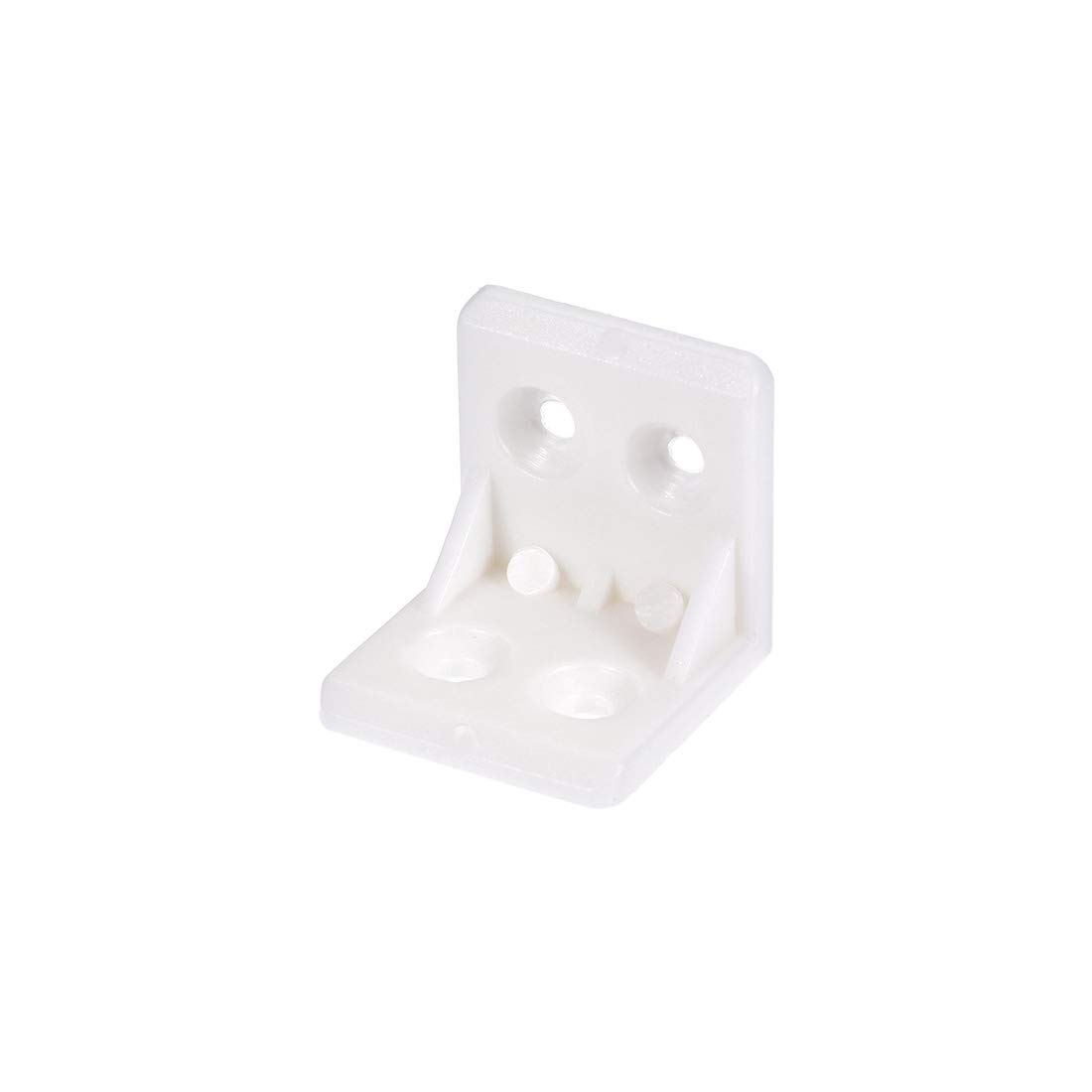 Équerre d'angle 90 degrés en plastique blanc 27x27x27mm pour fixation de meuble bas