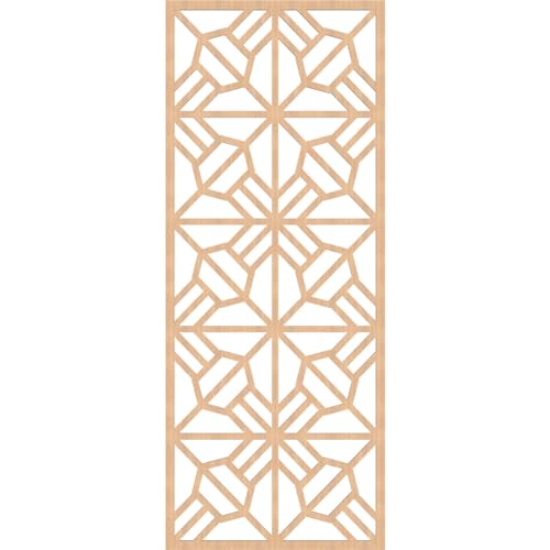Image of Auburn Decorative Pierced Fretwork Wood Wall Panels, 21 3 /8 inchW x 54 3 /8 inchH x 1 /4 inchT, Hickory