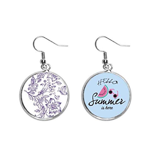 Pendientes de sandía lila para lucir un look fresco de verano