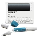 Genuine Colors Stylo de Retouche GRIS ECLIPSE B66 pour Renault CLIO KANGOO MEGANE ESPACE SCENIC LAGUNA LUTECIA FLUENCE SYMBOL COUPE VELSATIS NEVADA GRAND THALIA ESTATE VEL SATIS GT CC ZE RX4
