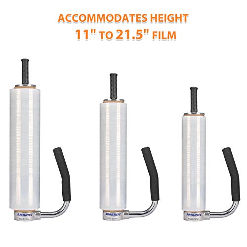 Image of shrink wrap handle,Industrial Stretch Film Dispenser including Film Cutters,Suitable for 11 inch to 21.5 inch film height Pallet Wrap.Top Quality Stainless Steel, Tough, Durable (Pack of 2)