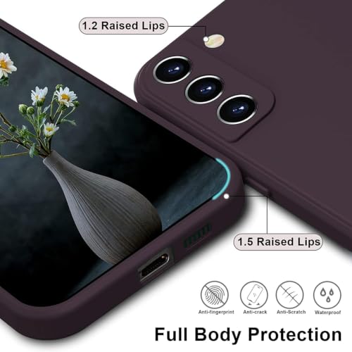 Image of DIZORO Compatible with Samsung S21 FE 5G Back Cover with Upgraded Square Edges for Camera Protection Shockproof Flexible Matte Liquid Silicone Mobile Phone Case (New Deep Purple)