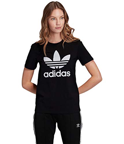 Image of adidas Originals Women's Trefoil T-Shirt, Black/White, S