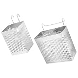 TOMETURE 2 Stück Besteckkorb aus Edelstahl mit Hängehalterung Platzsparend und Stilvoll für Essstäbchen und Silberbesteck Am Esstisch oder Arbeitstisch