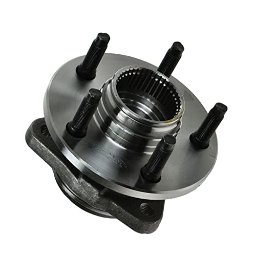Image of TRQ Front Left and Right Wheel Bearing and Hub Assembly Set 2 Piece Compatible with 98-00 Ford Ranger 4WD with 2 Wheel ABS Brakes 98-00 Mazda B3000 4WD B4000 ABS Brakes