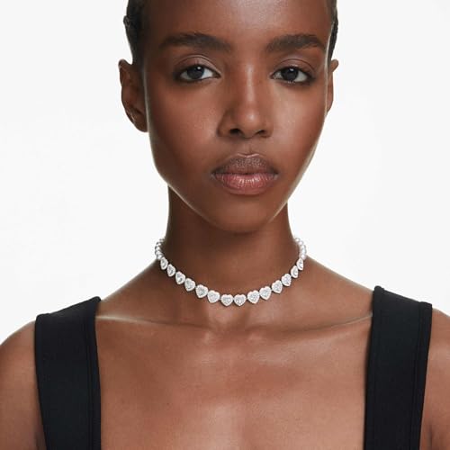 Image of Swarovski Ariana Grande Collection, Clear Crystal & Pearls, Rhodium Finish, Necklaces, Earrings and Bracelets