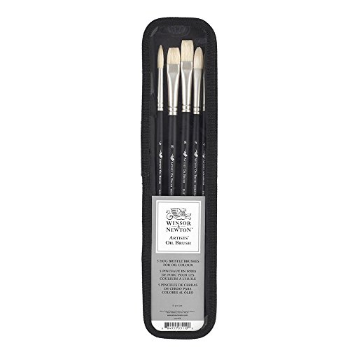 Winsor & NewtonArtists Hog Oil Brush (Pack of 5),Black,Large