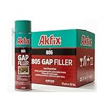 Akfix 805 Gap Filler Polyurethane Expanding Foam Sealant (12x12 Oz.)- Gaps and Cracks Spray Insulation Can, Waterproof Sealant with Straw for Window and Door | 12 Oz. 12 Pack