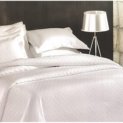 NORA HOME Colcha Cama 90 Verano de Piqué Blanca con Lunares - Lola Cover