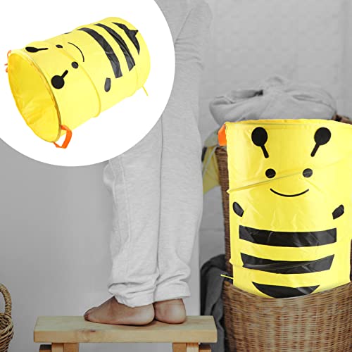 Hemoton Childrens Laundry Basket Collapsible Fabric Nursery Storage Bin Cute Organizer Large Foldable Hamper For Home Closet Laundry Cartoon Clothes Bag Toys Storage Stylish #TOP1