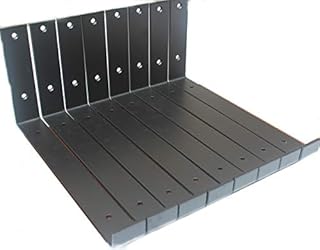 8 Pack - 11.25"L x 6"H x 1.5"W J Lip Shelf Bracket Rustic Industrial Farmhouse Iron Metal Wall Floating Shelf Bracket Metal Shelf Bracket, Industrial Shelf Bracket Shelf Supports with Screws