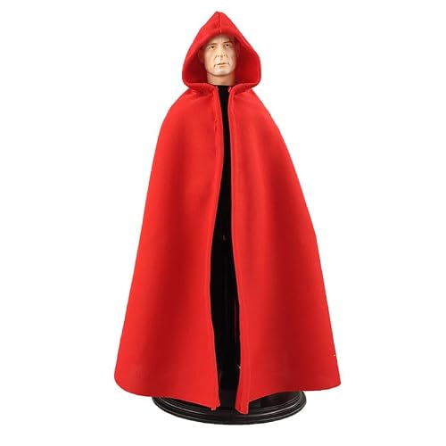 Meetoget 1/6 Scale Figure Doll Mantle Cape Clothes for 12 inch Action Figure PU103,red