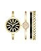 Anne Klein Women's AK/1470GBST Gold-Tone Watch and Bracelet Set