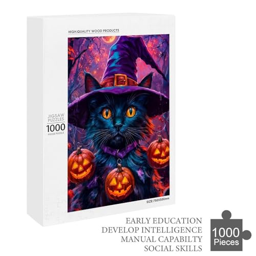 Puzzle pour adolescents 1000 PCS : le cadeau Witch Cat idéal - 6