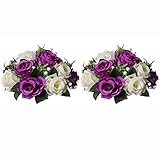 MULTIFUNCIONAL: Nuestros ramos de flores de rosas falsas son ideales para decorar bodas, fiestas, hogares, oficinas y otras ocasiones. Adecuado tanto para uso en interiores como en exteriores, creando un ambiente agradable. Nuestra bola rosa falsa está respaldada por nuestra garantía de devolución de dinero de 30 días.