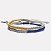 TUMYBEE Blue, Grey and Gold String Bracelet for Men and Women, Rope Lucky and Protection Handmade Tibetan Braided Tie Thread Bracelet, Sufer Woven String For Couple (Pack 2)
