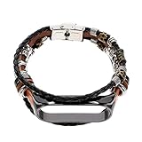 - [Stilvolle Design] Inspiriert von klassische uhr stil, dieses armband für mi band kombiniert lederband mit luxus fall, eine trendy dekoration für ihre fitness.