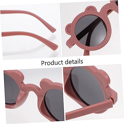 CLISPEED 2Pcs Cute Bear Ears Sunglasses Portable Durable Eyewear for Boys and Stylish Lightweight Design for Outdoor Activities and Parties3