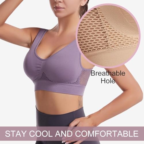 Breathable Cool Liftup Air Bra, Summer Anti Sagging Sports Bras Lift Up Mesh Bra Wireless Comfort Full Coverage Bras4