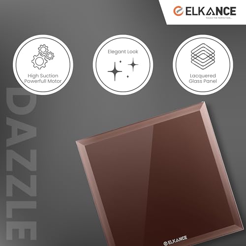 Image of Dazzle 150mm (6 Inches) Axial Exhaust Fan | BLDC Motor | 7W, 2400 RPM | Premium Lacquered Glass Panel - Stylish Ventilation for Office, Kitchen & Bathroom | (Brown)