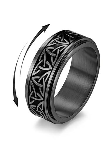 Image of Norse Code Collection Stainless Steel Rings For Men And Boys Anniversary Birthday Gifts