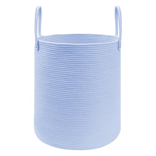 JMvicyroam 100L Cotton Rope Laundry Basket Hamper, Blue