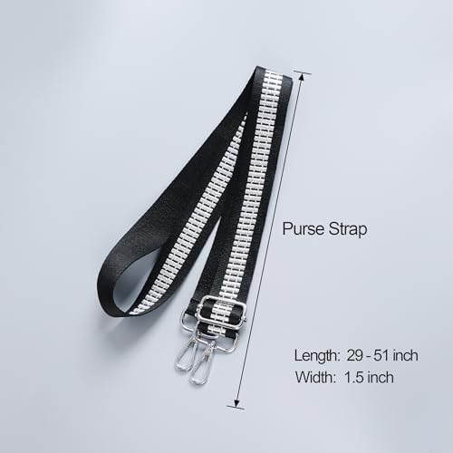 Image of chushui Silver Hardware Purse Strap,Replacement Crossbody Adjustable Shoulder Strap for Handbag Bag