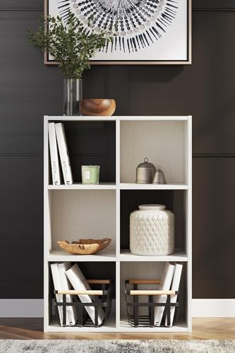 Image of Oakcraft Multipurpose Single Cube Storage Organizer Unit Bed Side Table Type Rack DIY Shelf Cabinet Space Saver (6-Cube, White)