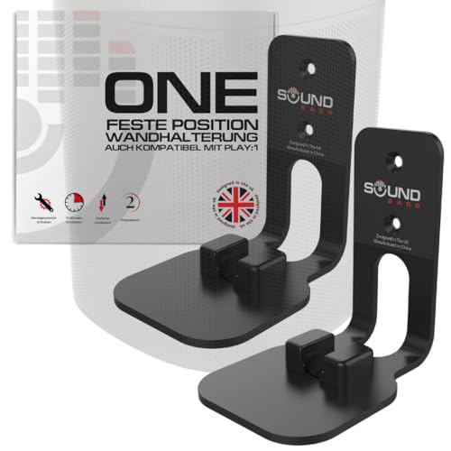 Sound bass ONE, ONE Gen 2, ONE SL & Play:1 Wandhalterung, Doppelpack, schwarz, kompatibel mit Sonos ONE, ONE Gen 2, ONE SL & PLAY1 Lautsprecher