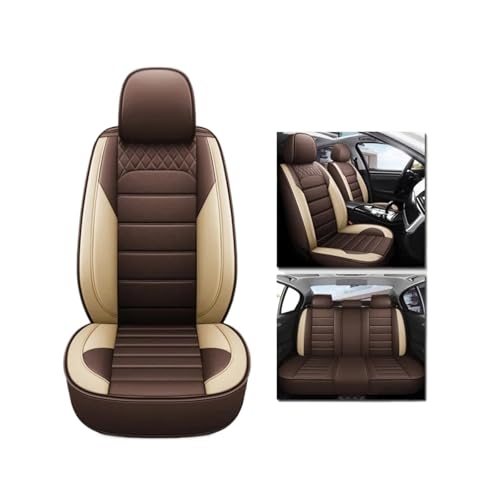 Housses de siège auto beige en cuir PU pour Dacia Sandero Stepway, idéales pour les familles