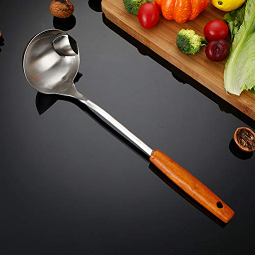 Cabilock Concha separadora de óleo de aço inoxidável para molho, separador de gordura alimentar, esc